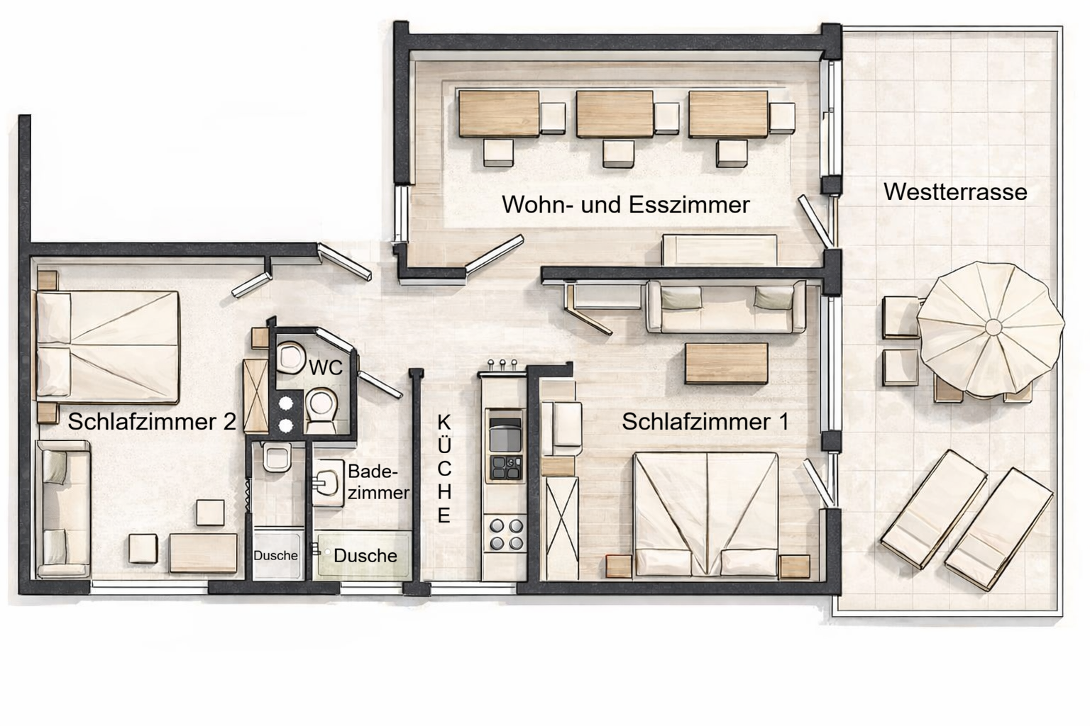 Wohnungsplan Familienapartment