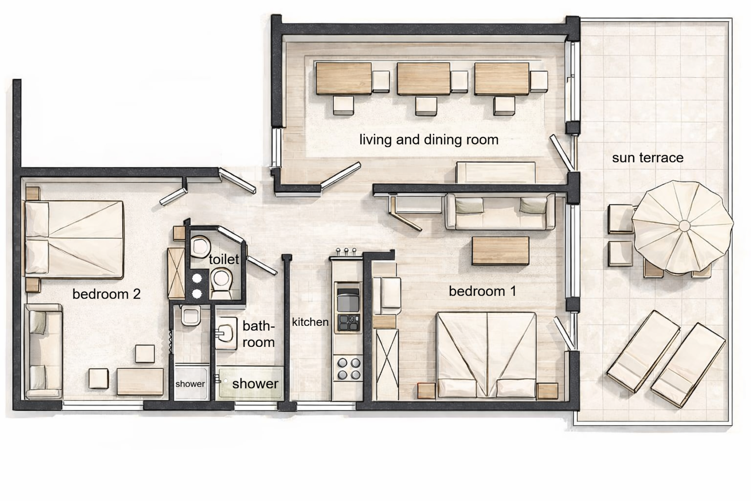 Family Apartment floor plan